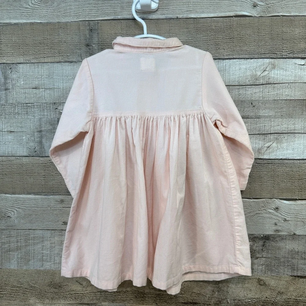 Baby Gap Pink Corduroy Embroidered Dress Mouse Bird Star Size‎ 18 24 Months